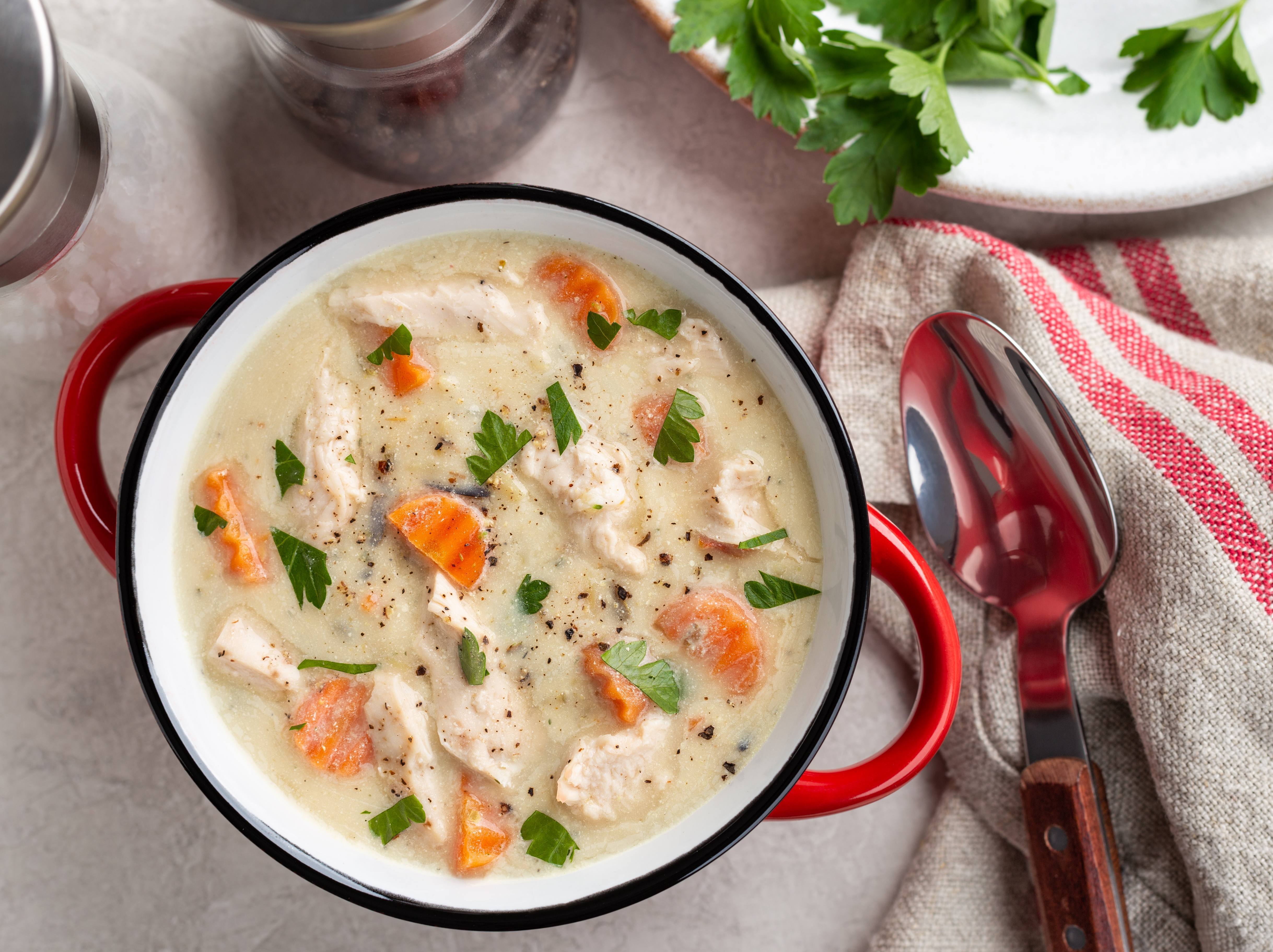 recipe image Chicken Cream Soup with Flora Cooking