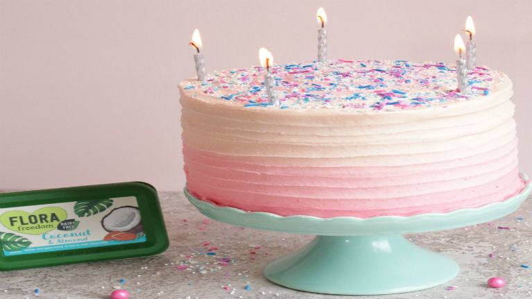 Neapolitan Ombre Cake - Celebrating 3 years of Blogging - Pepper Delight